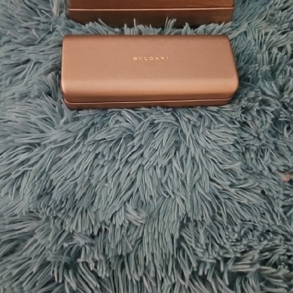 Bulgari Women's Glasses Case - Silver and Yellow W/ Box. EUC - Picture 2 of 4